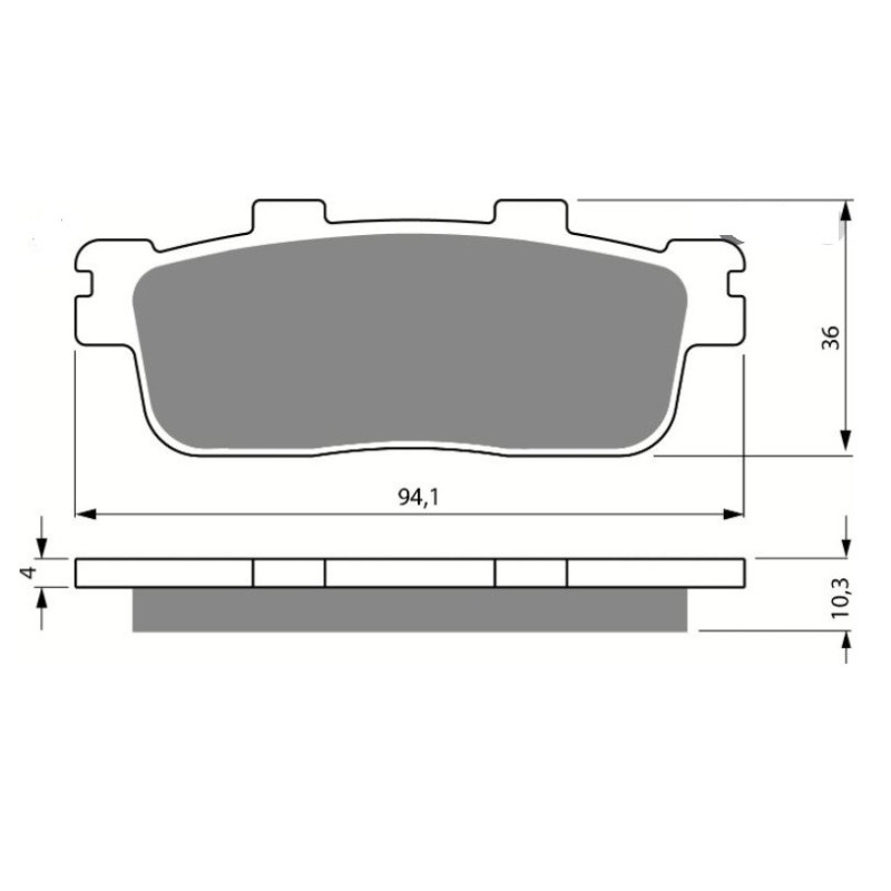 Plaquettes de frein Arrière Pour Kymco People 125 S DD GTi  de 2007 à 2020 - Image 3