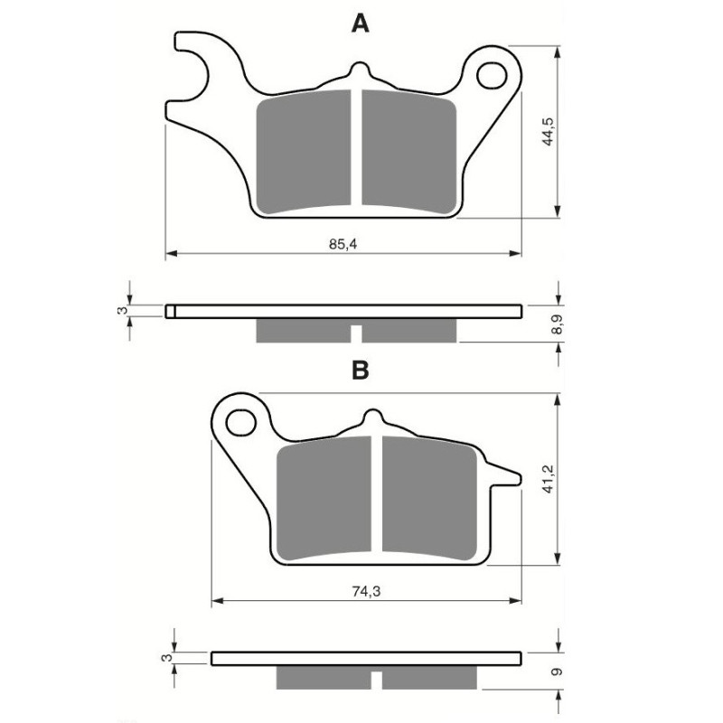 Plaquettes de frein Avant Pour Suzuki Burgman Street 125 UB UZ de 2023 à 2024 - Image 3