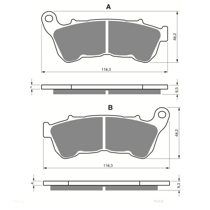 Plaquettes de frein Avant Pour Harley-davidson Sportster Iron 1200 XL1200NS de 2018 à 2021 - Image 3