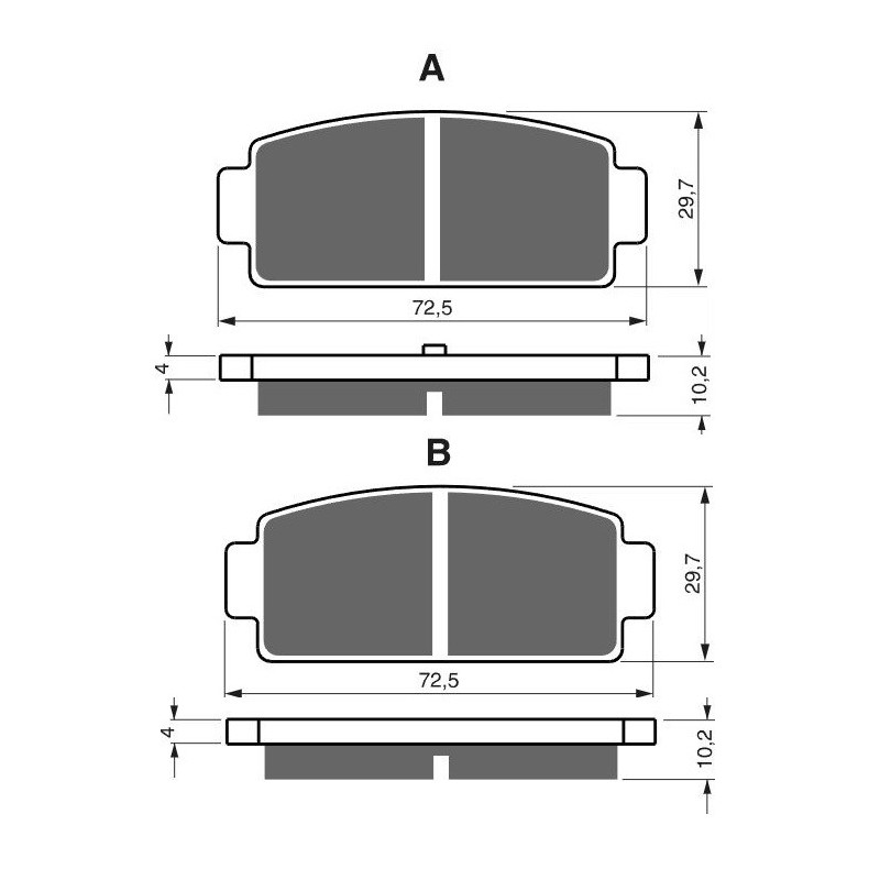 Plaquettes de frein Ar Ga ou Ar Dr Pour Cf-moto Z-Force 800 CF Z8 EX  de 2013 à 2015 - Image 3