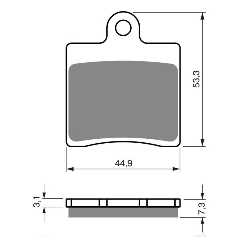 Plaquettes de frein Avant Pour Daelim S2 125 Freewing SQ de 2007 à 2009 - Image 3