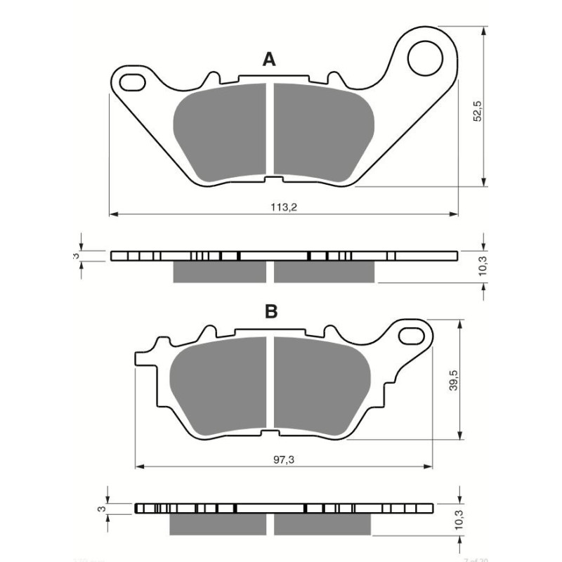 Plaquettes de frein Arrière Pour Yamaha X-Max 125  de 2018 à Nc - Image 3