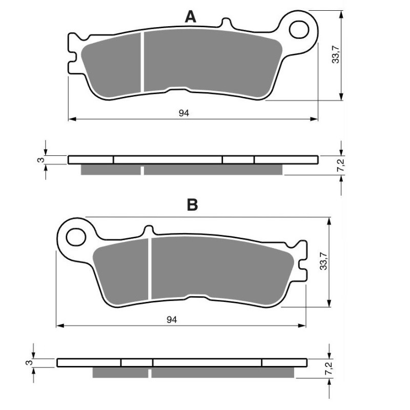 Plaquettes de frein Avant Pour Yamaha YZF 450X  de 2021 à 2023 - Image 3