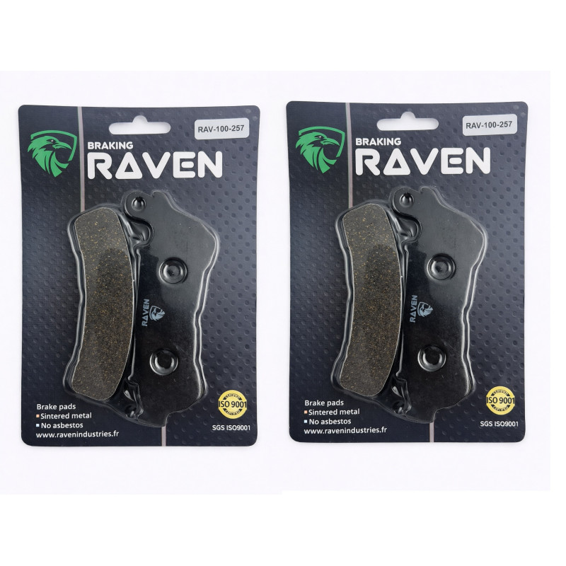 2 Kit plaquettes frein Av Ga et Av Dr Pour Honda VT 750 Shadow  de 2010 à Nc