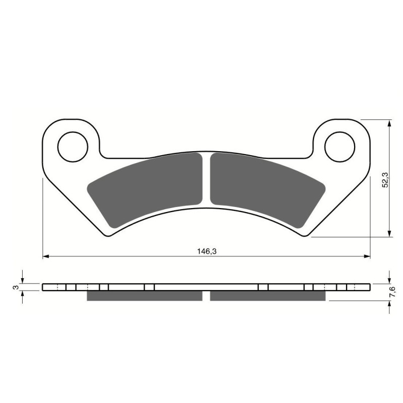 2 Kit plaquettes frein Av Ga et Av Dr Pour Honda TRX 650 Rincon  de 2003 à 2005 - Image 3