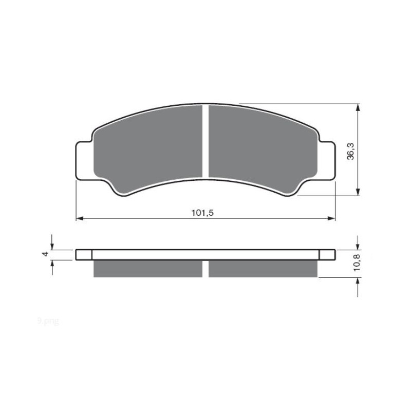 2 Kit plaquettes frein Av Ga et Av Dr Pour Cf-moto C-Force 600  de 2018 à 2020 - Image 3