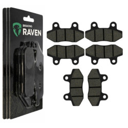 3 Kit plaquettes frein Av G, Av D et Ar Pour Hyosung GV 700 C de 2006 à 2009