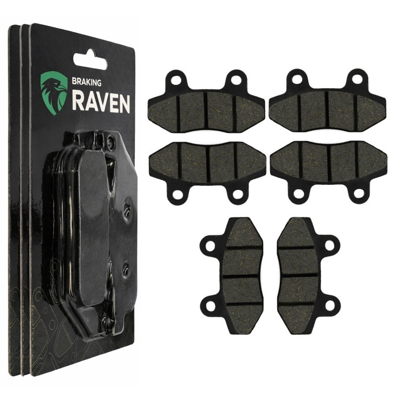 3 Kit plaquettes frein Av G, Av D et Ar Pour Italjet Bazooka 650  de 2006 à Nc