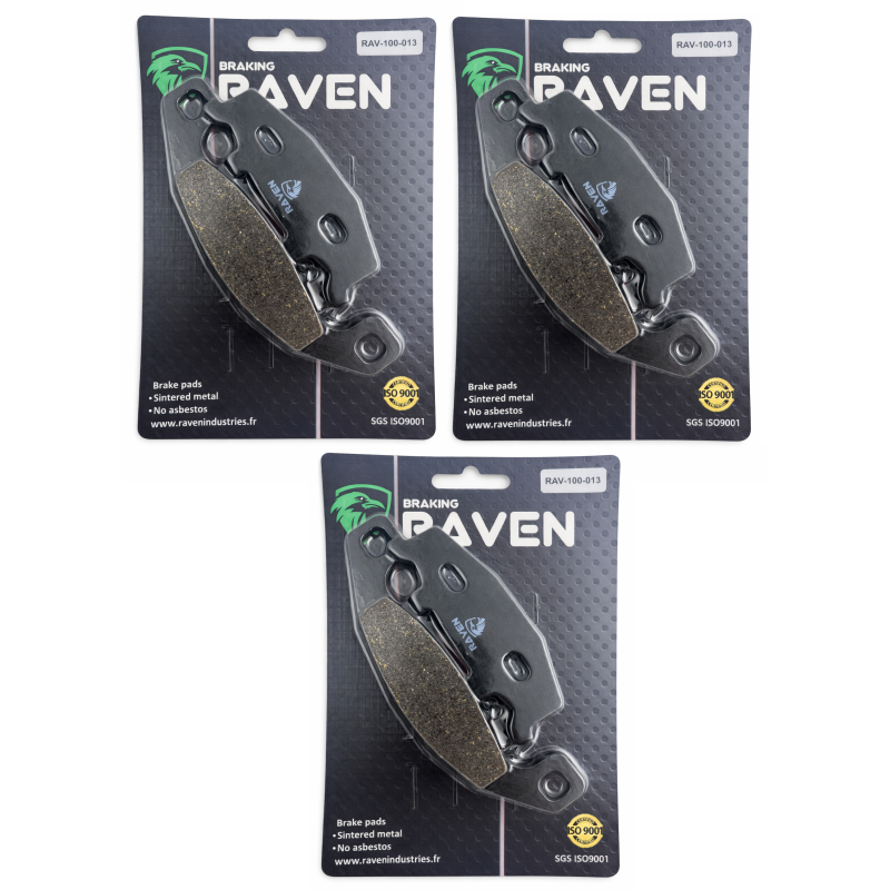 3 Kit plaquettes frein Ar, Av Ga et Av Dr Pour Kawasaki GPX 600R  de 1988 à 1997