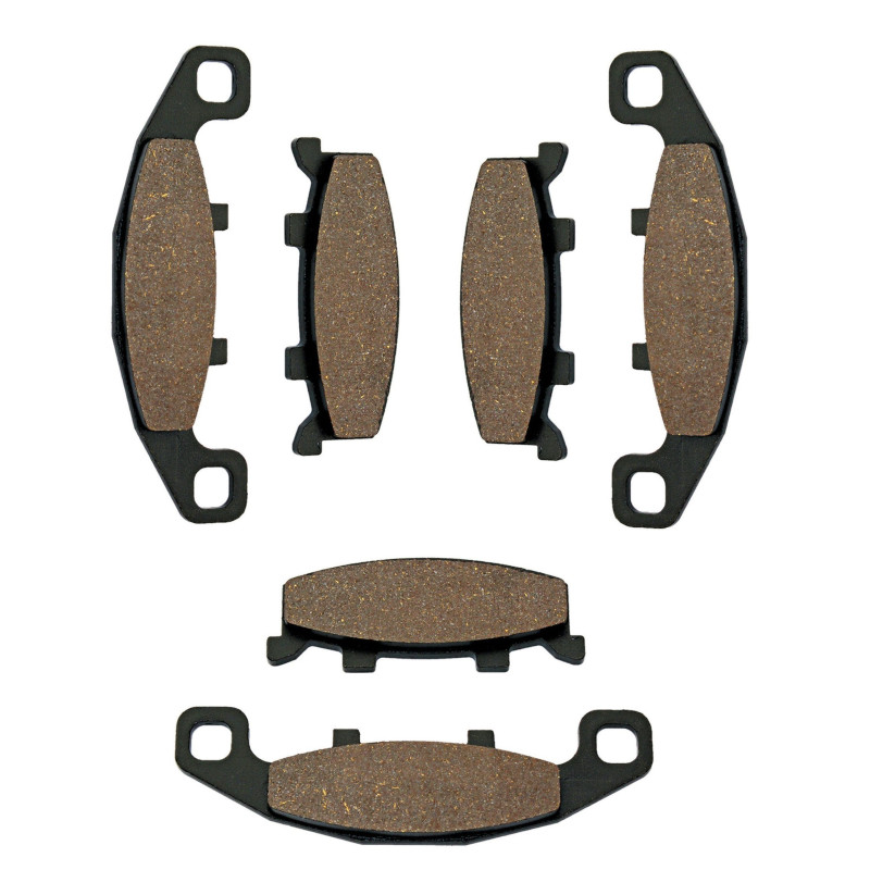3 Kit plaquettes frein Ar, Av Ga et Av Dr Pour Kawasaki GPZ 750R  de 1987 à 1989 - Image 2
