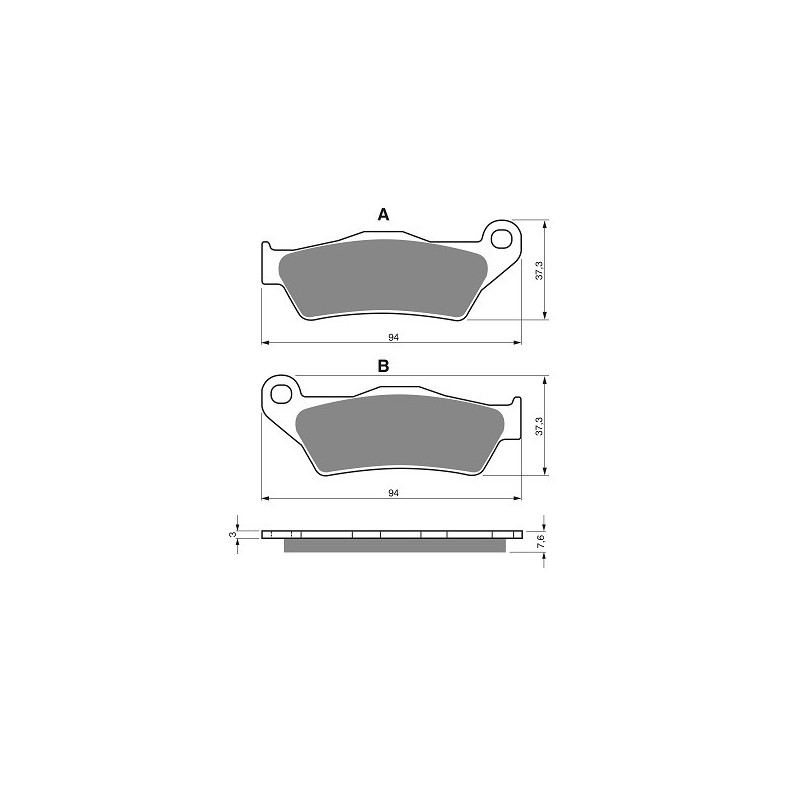 3 Kit plaquettes frein Av G, Av D et Ar Pour Cagiva Lucky Explorer 900 E  de 1995 à 1997 - Image 3