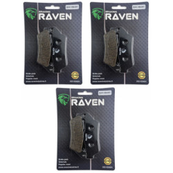 3 Kit plaquettes frein Av G, Av D et Ar Pour Gas-Gas Wild 300 HP de 2003 à 2006