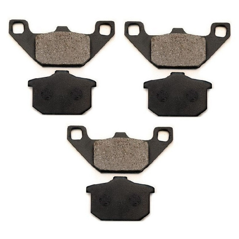3 Kit plaquettes frein Ar, Av Ga et Av Dr Pour Kawasaki GPZ 900R  de 1986 à 1989