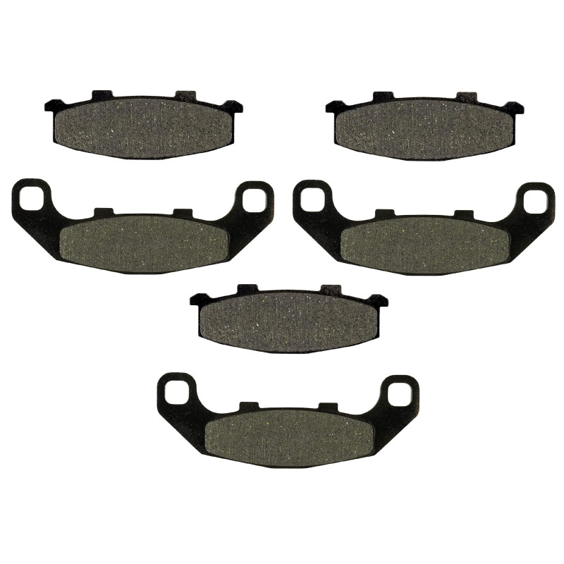 3 Kit plaquettes frein Ar, Av Ga et Av Dr Pour Kawasaki KR-1 250  de 1989 à 1989 - Image 2