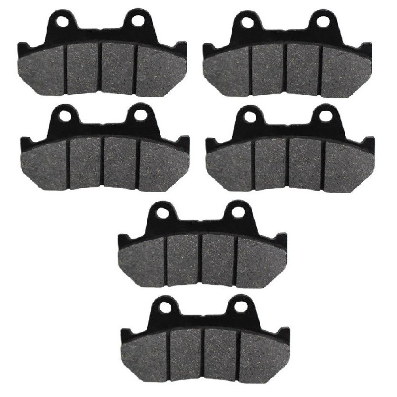 3 Kit plaquettes frein Av G, Av D et Ar Pour Honda GL 1100 Gold-Wing  de 1984 à 1987 - Image 2