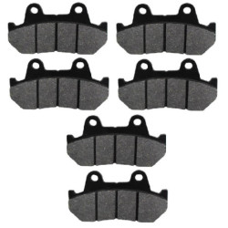 3 Kit plaquettes frein Av G, Av D et Ar Pour Honda NS 400  de 1985 à 1990