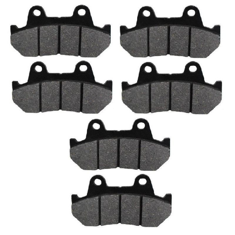 3 Kit plaquettes frein Av G, Av D et Ar Pour Honda VF 500 Interceptor  de 1983 à 1986