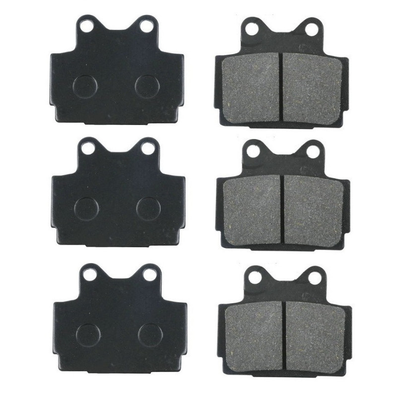 3 Kit plaquettes frein Av G, Av D et Ar Pour Yamaha RZR 250  de 1990 à Nc
