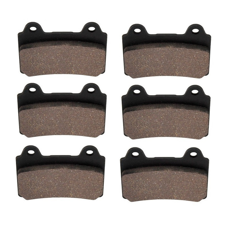 3 Kit plaquettes frein Av G, Av D et Ar Pour Yamaha XVZ 1300 Venture Royal Star de 1986 à 2001