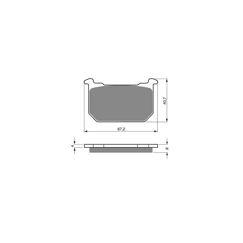 3 Kit plaquettes frein Ar, Av Ga et Av Dr Pour Kawasaki GPZ 550  de 1981 à 1983 - Image 3
