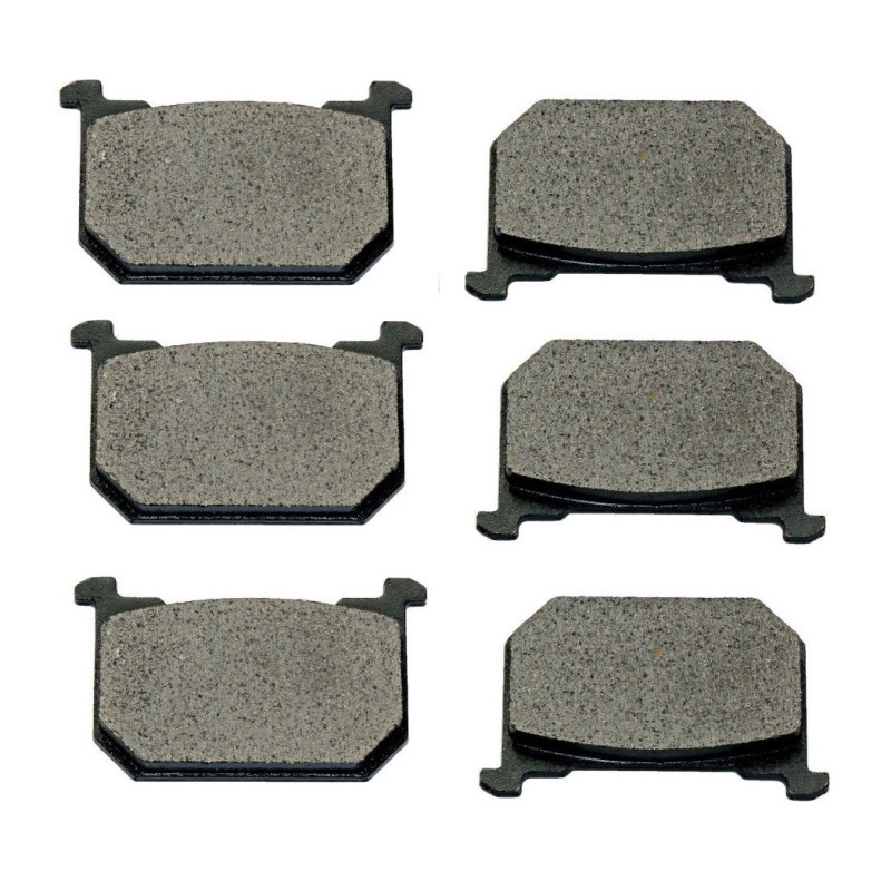 3 Kit plaquettes frein Ar, Av Ga et Av Dr Pour Kawasaki KZ 1000 Police  de 1982 à 2001
