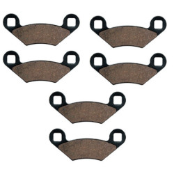 3 Kit plaquettes frein Av G, Av D et Ar Pour Polaris Outlaw 500  de 2006 à 2007