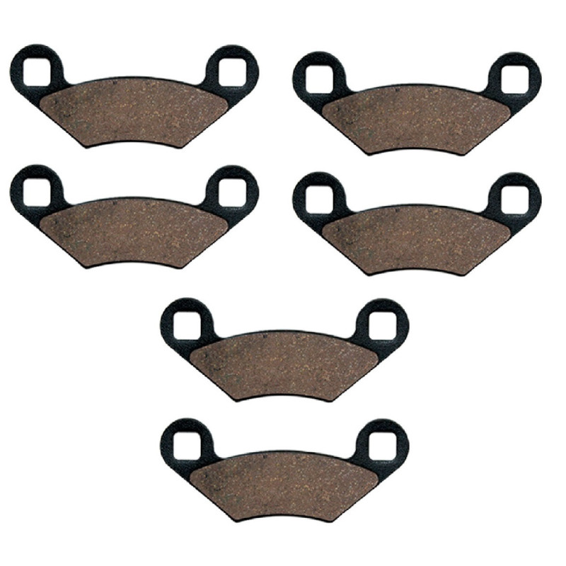 3 Kit plaquettes frein Av G, Av D et Ar Pour Polaris Outlaw 500  de 2006 à 2007 - Image 2