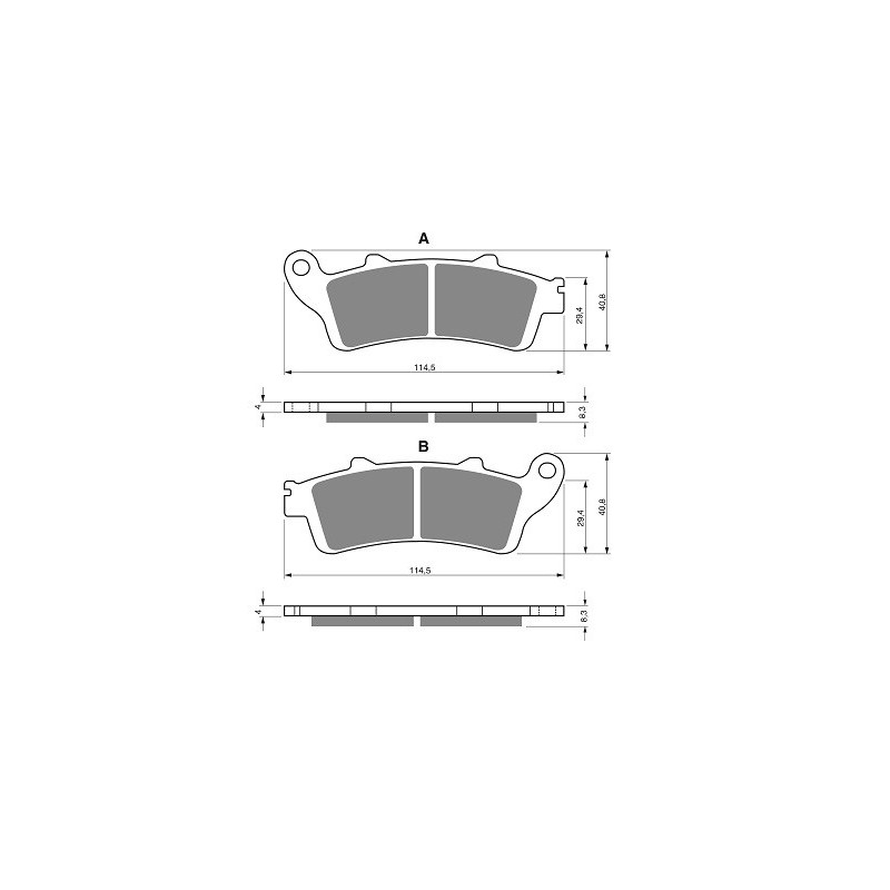 3 Kit plaquettes frein Av G, Av D et Ar Pour Honda ST 1300 Pan European  de 2002 à 2007 - Image 3