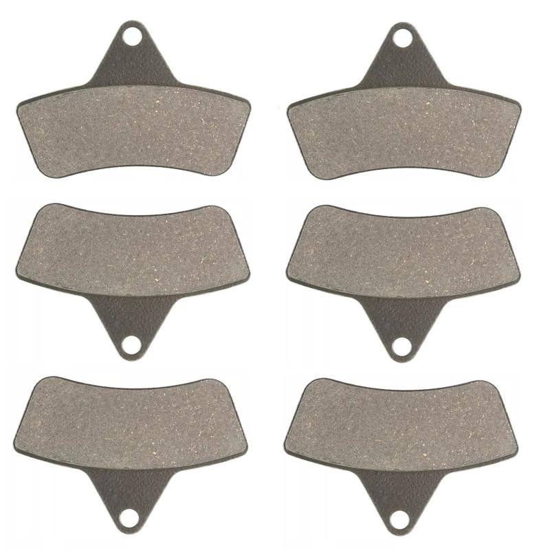 3 Kit plaquettes frein Av G, Av D et Ar Pour Laverda Quasar 500 4x4 de 2004 à Nc