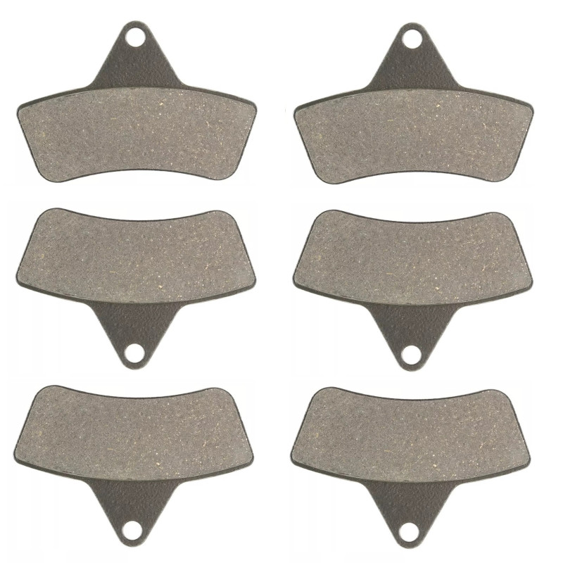 3 Kit plaquettes frein Av G, Av D et Ar Pour Laverda Quasar 500 4x4 de 2004 à Nc - Image 2