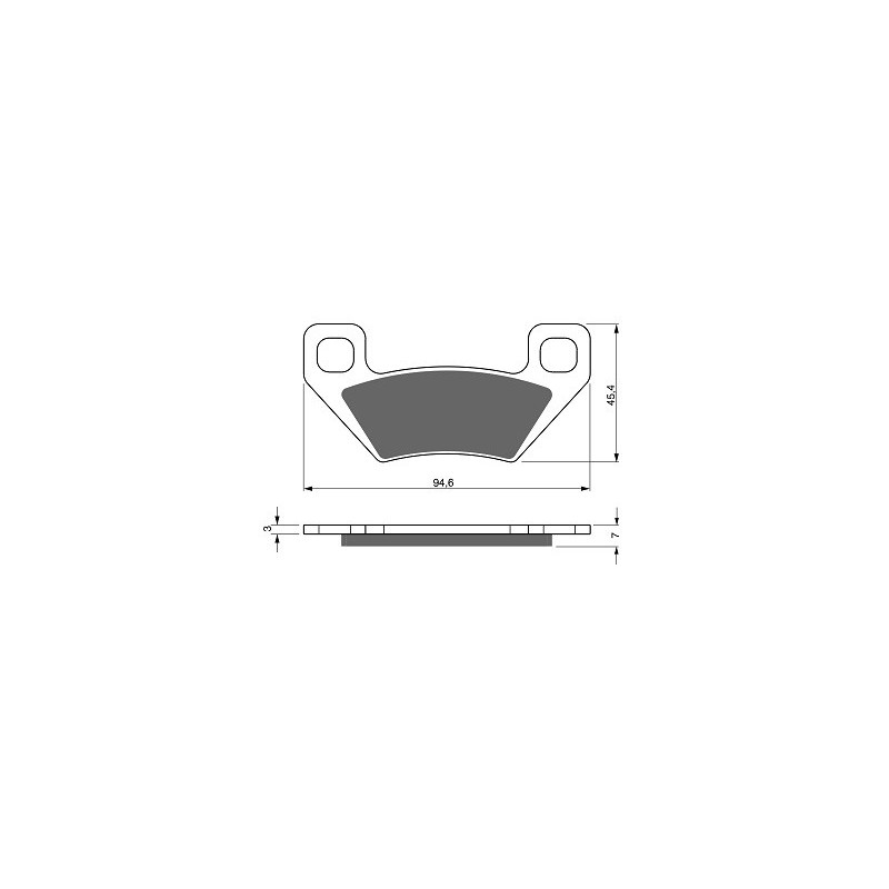 3 Kit plaquettes frein Av G, Av D et Ar Pour Arctic-cat 450 H1 de 2010 à Nc - Image 3