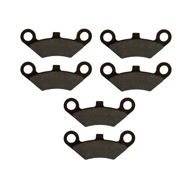 3 Kit plaquettes frein Av G, Av D et Ar Pour Linhai Muddy 300 4x4 de 2007 à 2009 - Image 2