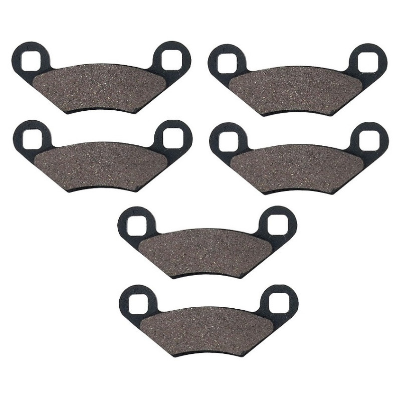 3 Kit plaquettes frein Av G, Av D et Ar Pour Polaris Scrambler 1000  de 2014 à 2021 - Image 2