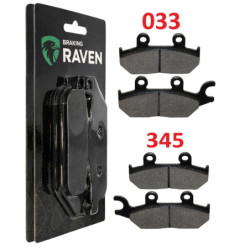 2 Kit plaquettes frein Av Ga et Av Dr Pour Yamaha YXE Wolverine 700  de 2016 à Nc