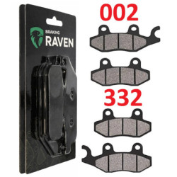 2 Kit plaquettes frein Av G, Av D et Ar Pour Kawasaki KLR 650 Series E  de 2008 à 2014