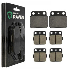 2 Kit plaquettes frein Av G, Av D et Ar Pour Kawasaki KFX 400  de 2003 a 2006