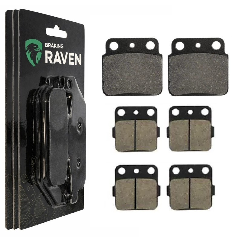 2 Kit plaquettes frein Av G, Av D et Ar Pour Kawasaki KFX 400  de 2003 a 2006