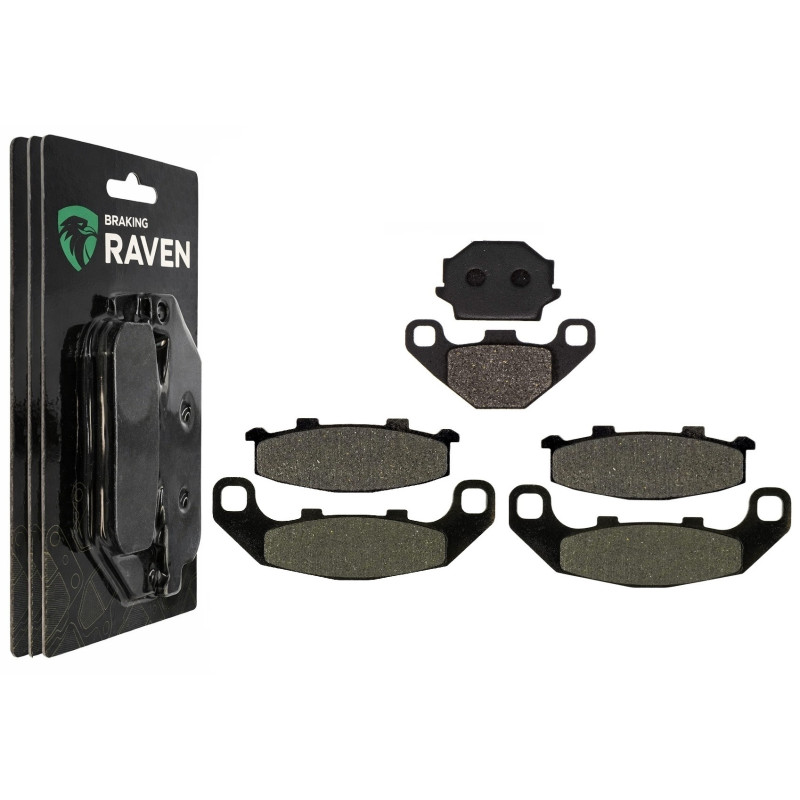 2 Kit plaquettes frein Av G, Av D et Ar Pour Kawasaki GPZ 500S Serie E  de 1994 a 2003
