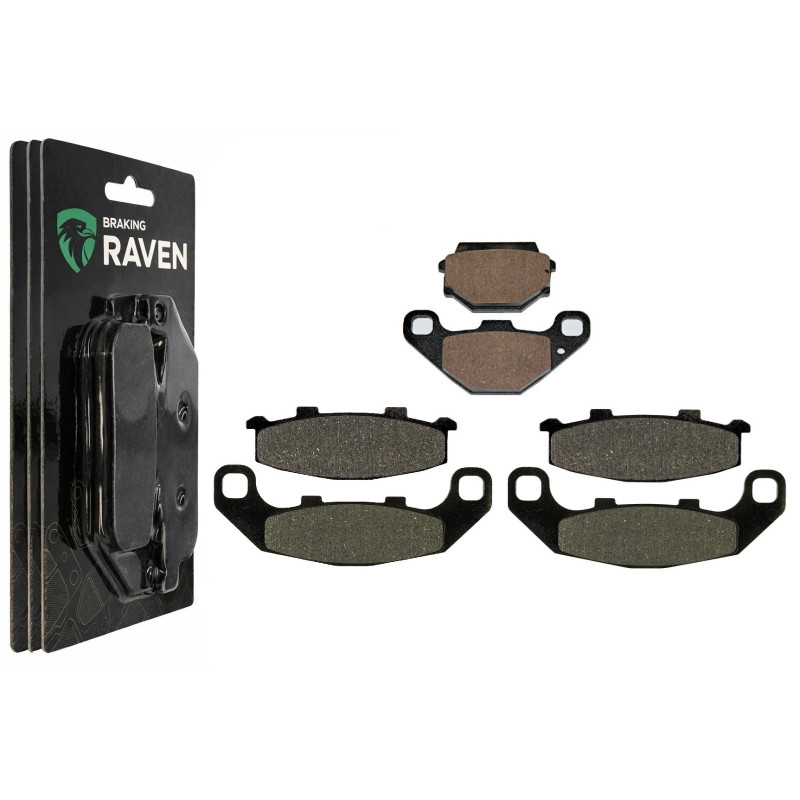 2 Kit plaquettes frein Av G, Av D et Ar Pour Kawasaki ZR 400 Xanthus  de 1992 a 1995