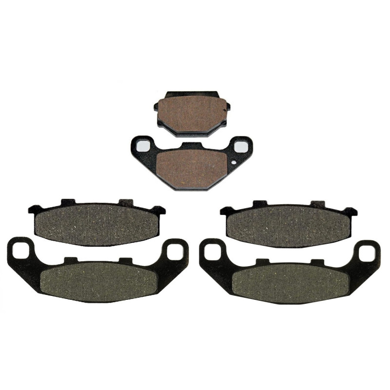 2 Kit plaquettes frein Av G, Av D et Ar Pour Kawasaki ZR 400 Xanthus  de 1992 a 1995 - Image 2