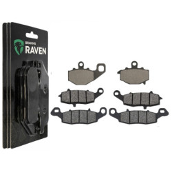 2 Kit plaquettes frein Av G, Av D et Ar Pour Kawasaki KLV 1000  de 2004 a 2005