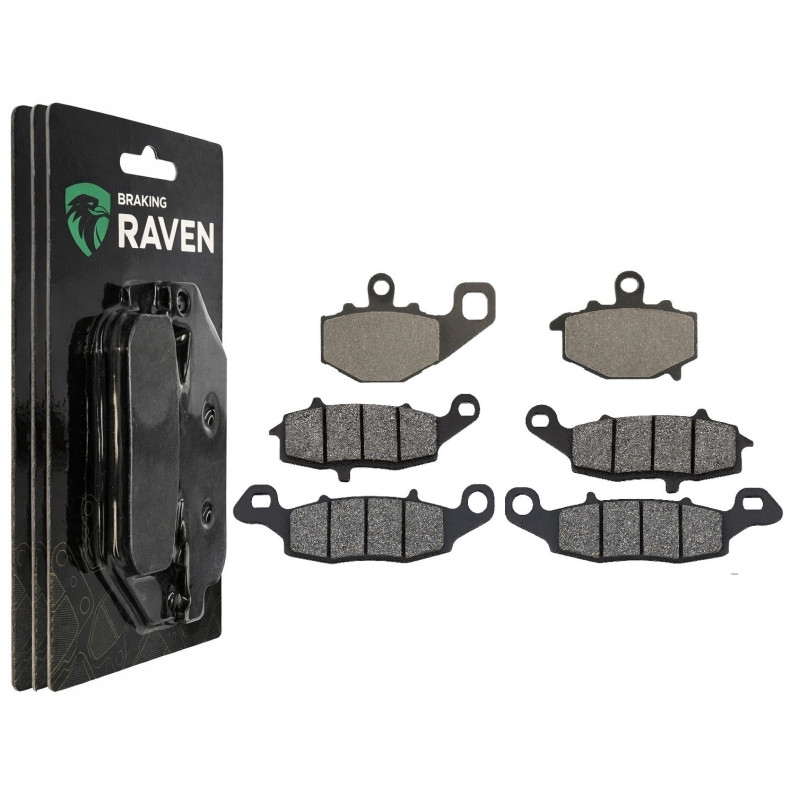 2 Kit plaquettes frein Av G, Av D et Ar Pour Kawasaki GPZ 1100  de 1995 a 1998