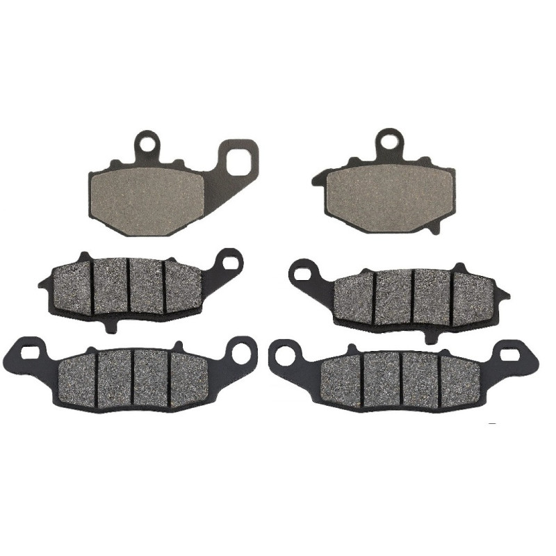2 Kit plaquettes frein Av G, Av D et Ar Pour Kawasaki GPZ 1100  de 1995 a 1998 - Image 2