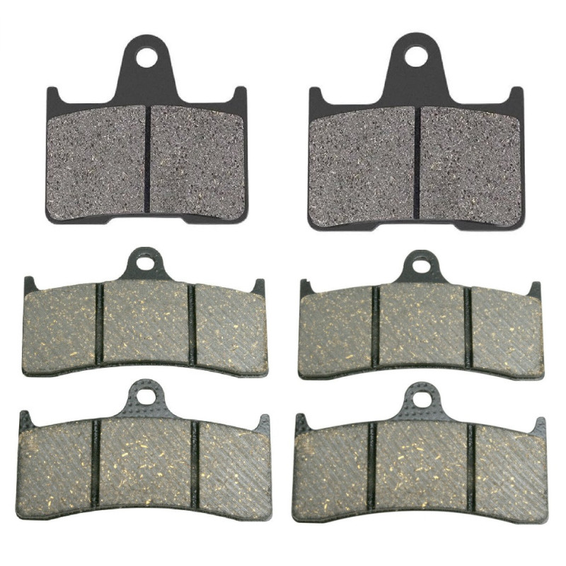 2 Kit plaquettes frein Av G, Av D et Ar Pour Kawasaki Ninja ZX-7RR 750  de 1996 a 1997 - Image 2