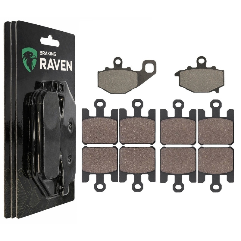 2 Kit plaquettes frein Av G, Av D et Ar Pour Kawasaki Ninja ZX-6RR  de 2003 a 2005