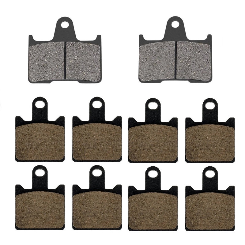 2 Kit plaquettes frein Av G, Av D et Ar Pour Kawasaki Concours 14 ZG 1400  de 2008 a 2022 - Image 2