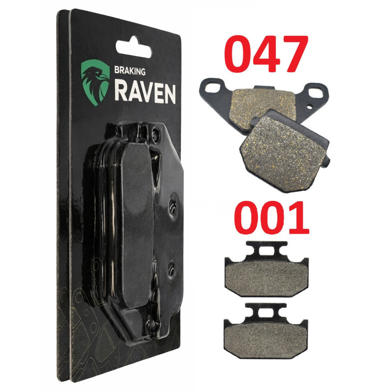 2 Kit plaquettes frein Av G, Av D et Ar Pour Kawasaki KDX 125R  de 1990 à 1999