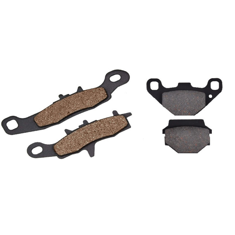 2 Kit plaquettes frein Av G, Av D et Ar Pour Kawasaki Super Sherpa 250  de 1997 à 2007 - Image 2