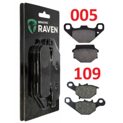 2 Kit plaquettes frein Av G, Av D et Ar Pour Kawasaki KMX 125  de 1999 à 2002