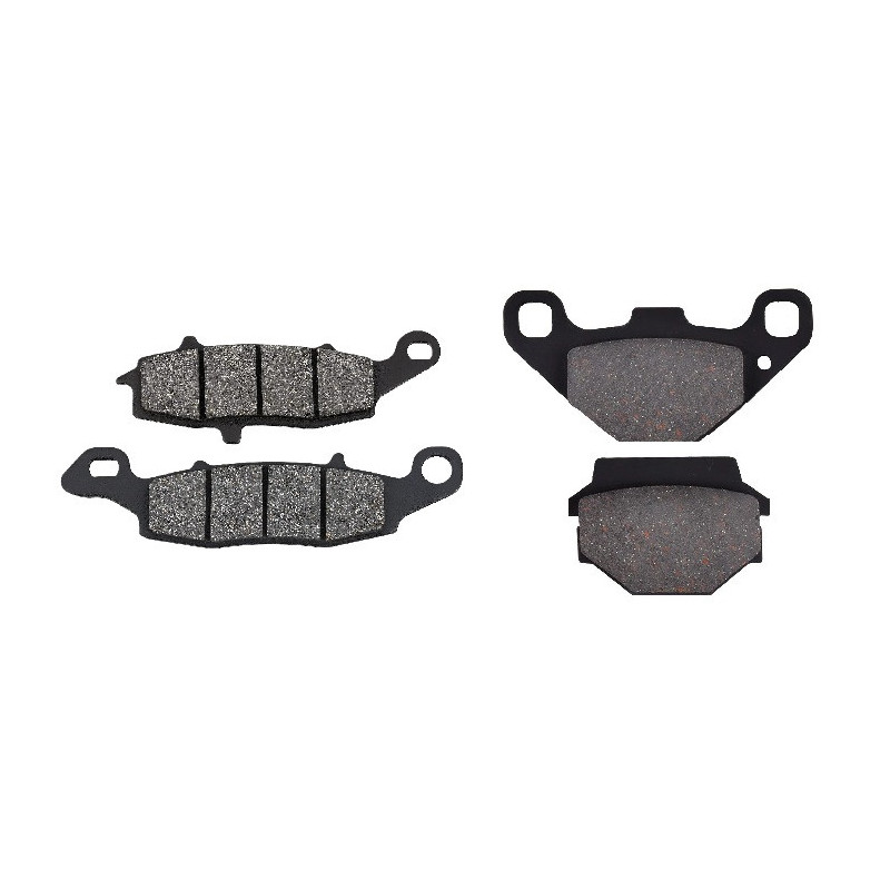 2 Kit plaquettes frein Av G, Av D et Ar Pour Kawasaki ZR 250 Balius  de 1997 à 2007 - Image 2